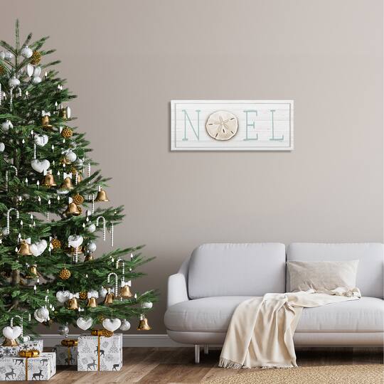 Stupell Industries Noel Holiday Sand Dollar Sign Canvas Wall Art